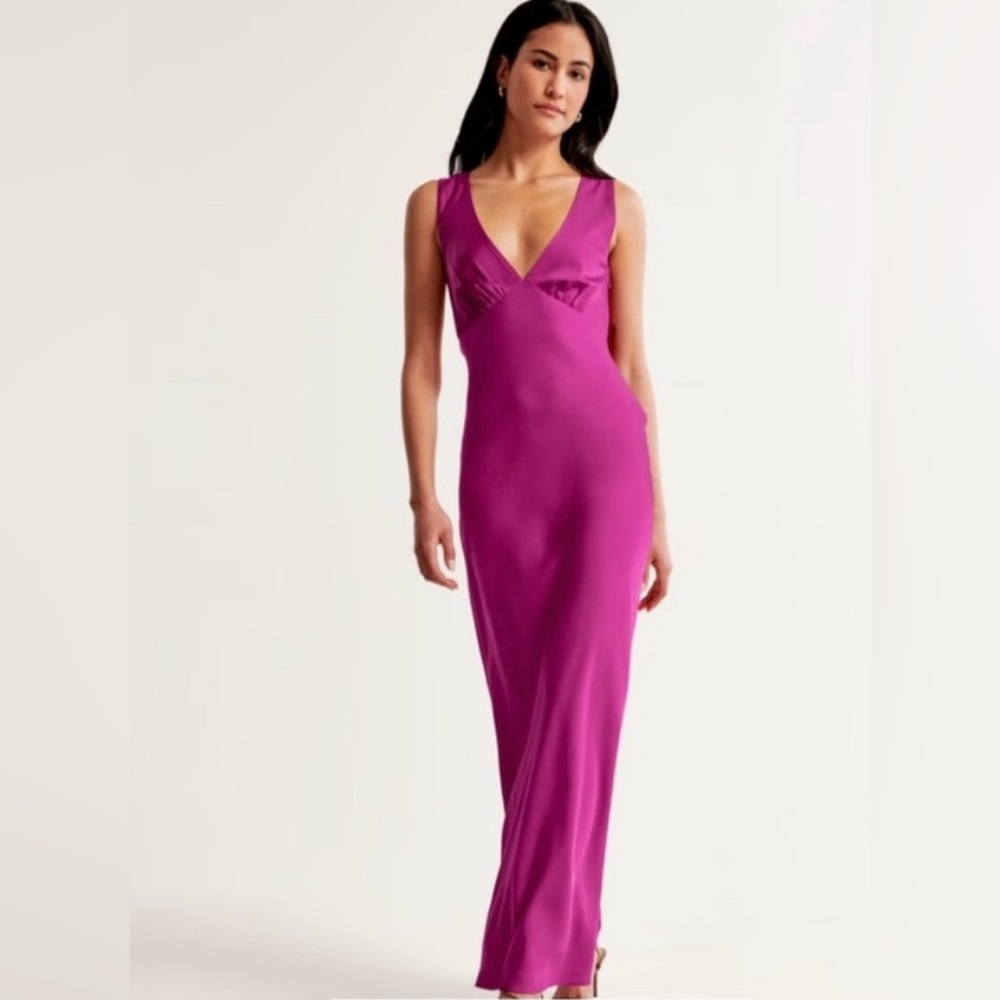 Abercrombie & Fitch Hot Pink Maxi Dress